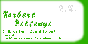 norbert miltenyi business card