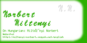 norbert miltenyi business card